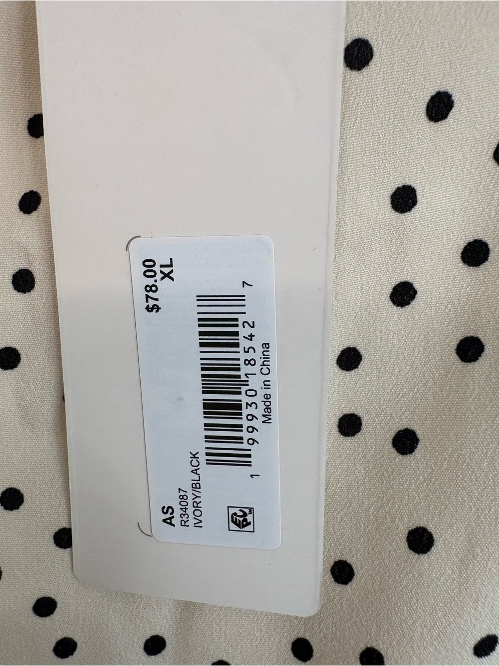 Altar’d State Maisie Ivory & Black Polka Dot Tiered Dress NWT Sz XL - Picture 4 of 9